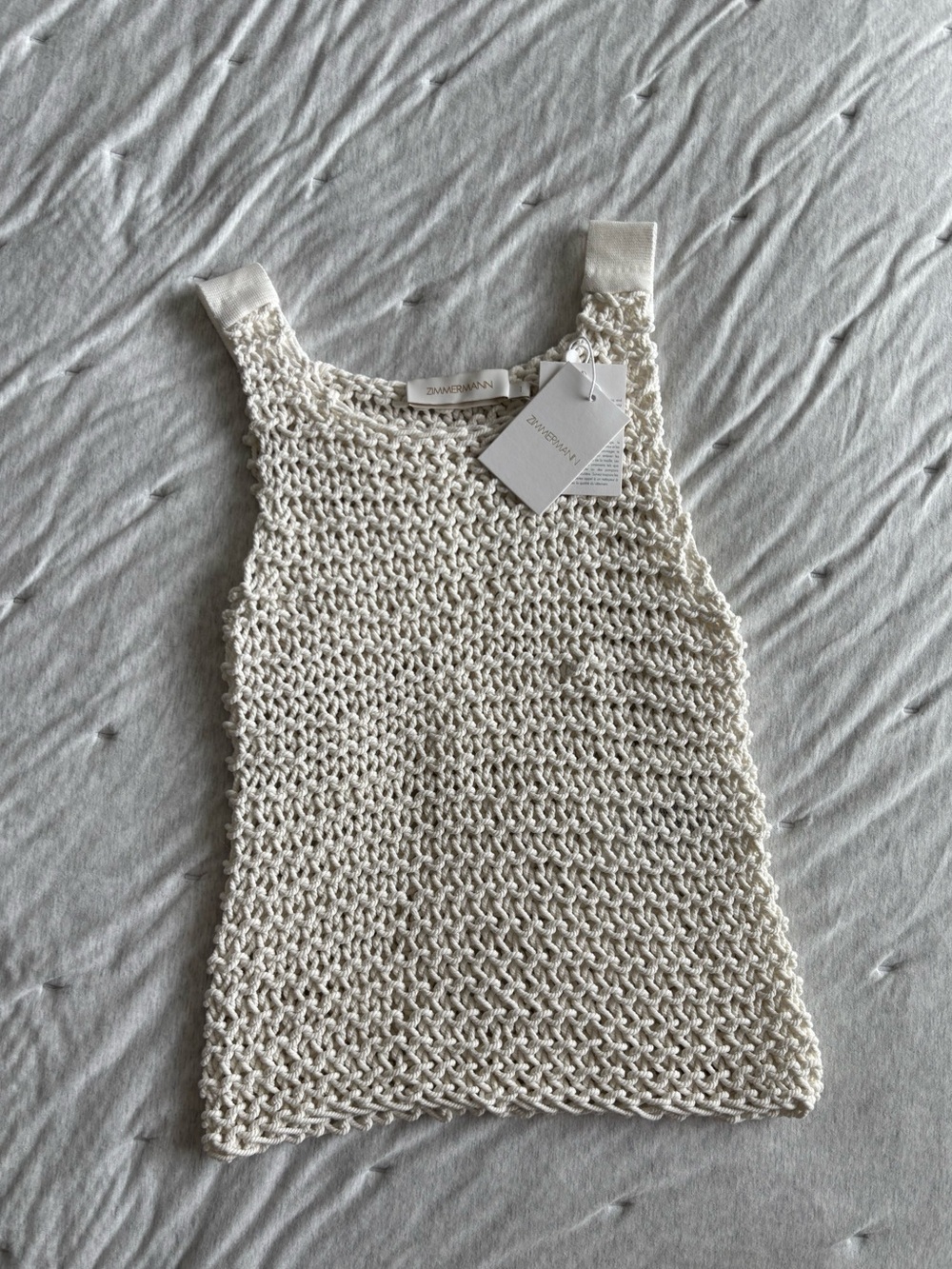 ZIMMERMANN - Cream Knit Tank Top